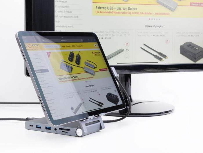 Image du produit Delock Station d'accueil pour tablettes et ordinateurs portables 4K avec (USB-C, 1 Ports)