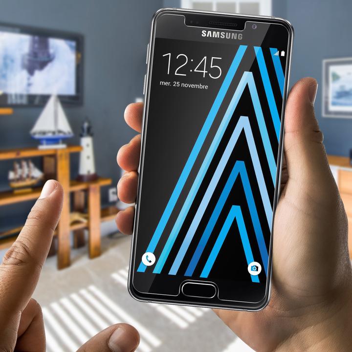 Actual product image Avizar Crystal clear film, glass screen protector (1 Piece, Samsung Galaxy A3 (2016))