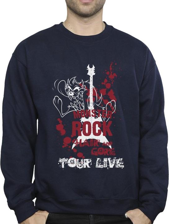 Actual product image Looney Tunes Mens Taz Monster Rock Sweatshirt (XL)