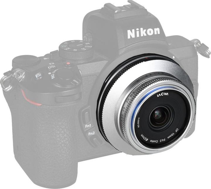 Actual product image Laowa 10mm 1:4 Pancake Nikon Z (APS-C) silver (Manual Focus) (Novelty) (Nikon Z, APS-C / DX)