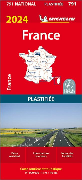 Produktbild Michelin Frankreich 2024 (plastifiziert)