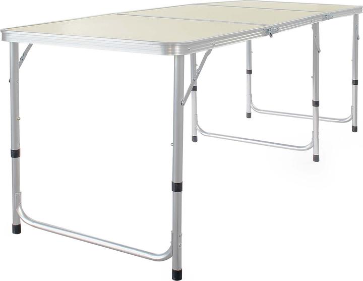 Actual product image Wiltec Toboli folding camping table 180x60x70cm height-adjustable folding table camping