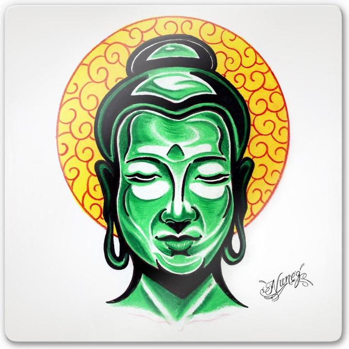 Image du produit Miami Ink Tête de bouddha (30 x 30 cm)