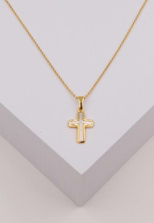 Produktbild Muau Pendant cross yellow gold 750, 21x11mm (750/18K Gelbgold)
