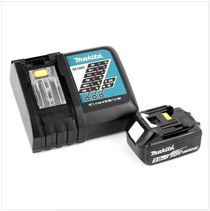 Produktbild Makita DHP 483 RT1J Akku Schlagbohrschrauber 18V 40Nm im Makpac + 1x 5,0 Ah Akku +Ladegerät (Akkubetrieb)