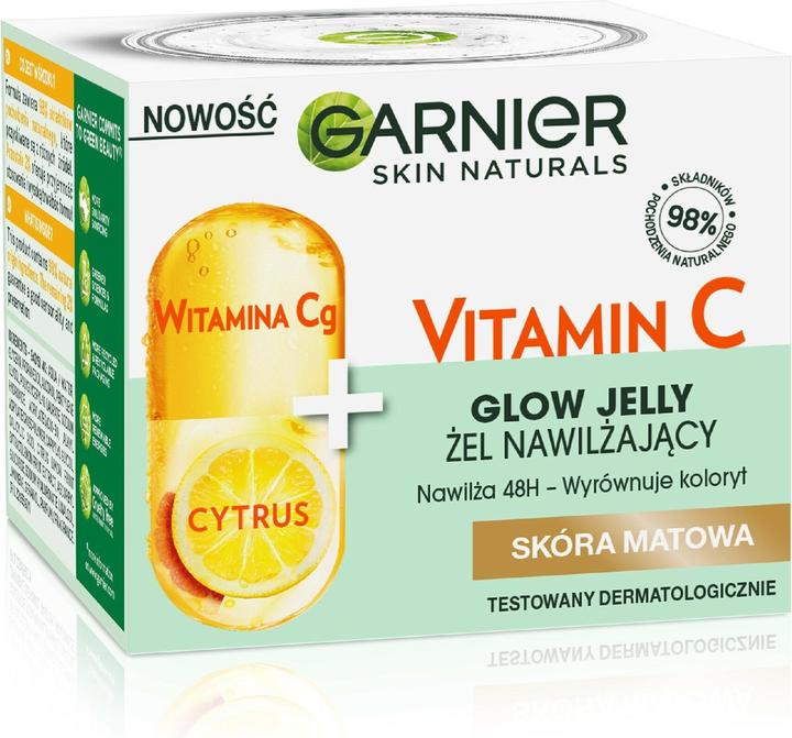 Image du produit Garnier Skin Naturals Vitamin C Glowjelly Gel hydratant pour peau mate (Gel pour le corps, 50 ml)