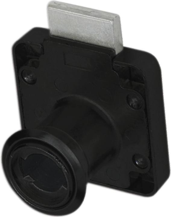 Actual product image Hekna Cylinder box lock (furniture lock) 1280 drawer, black zamak (1 pcs.)