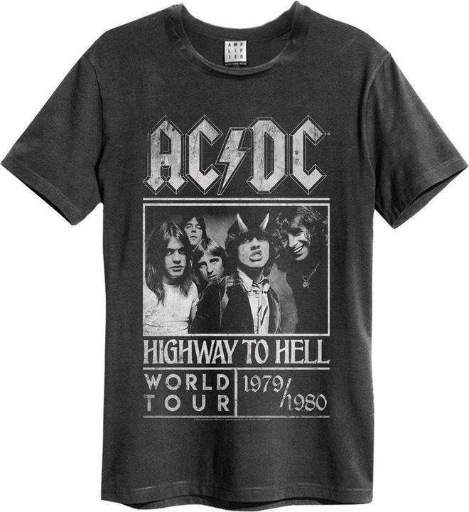 Actual product image Amplified Unisex Adult Highway To Hell Poster AC/DC T-Shirt (M)