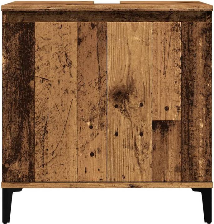 Produktbild VidaXL Waschbeckenunterschrank Unterschrank Badschrank Badmöbel Altholz-Optik (58 x 33 x 60 cm)