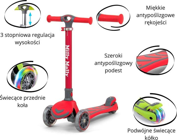 Produktbild Mally Children's scooter Milly Step Junior, red