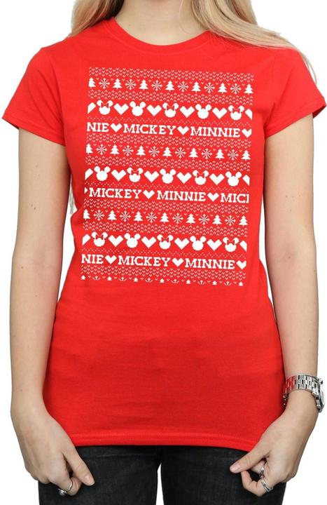 Produktbild Disney Mickey And Minnie Christmas Fair Isle TShirt (S)