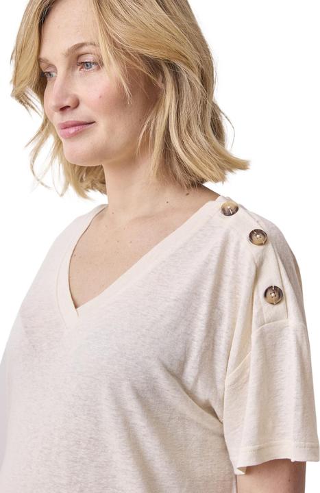 Actual product image Vertbaudet Maternity shirt with V-neck, linen/viscose (42)