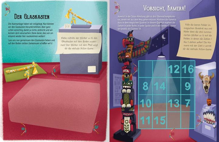 Actual product image Escape-Stickerbuch Nachts im Museum (German, Philip Pine, 2021)