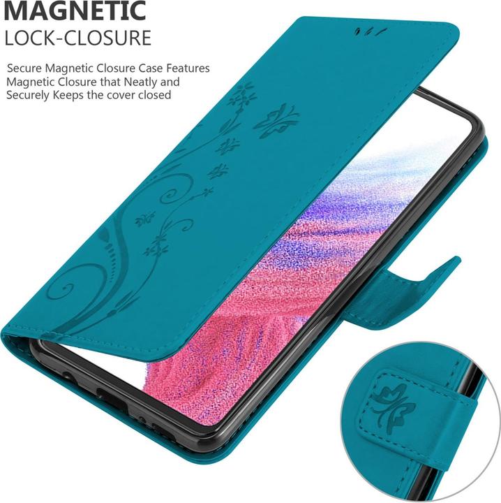 Actual product image Cadorabo Flower Book Case for Samsung Galaxy A53 5G (Samsung Galaxy A53 5G)