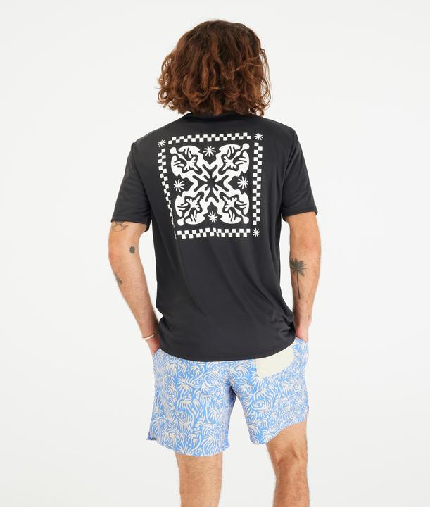 Immagine prodotto Olaian UV-Shirt Surfen Herren UV-Schutz UPF50+ Blackflower schwarz (L)