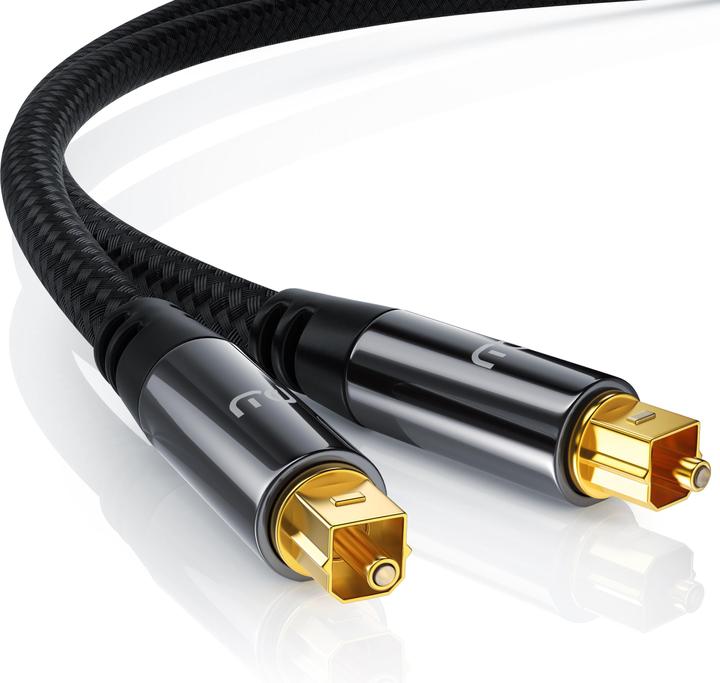 Image du produit Primewire Câble optique - S/PDIF Toslink - connecteur métallique - gaine nylon - fibre optique - câble audio (3 m, Optique)