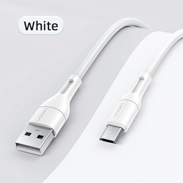 Produktbild Usams Kabel U68 microUSB 2A Fast Charge 1m bialywhite SJ502USB02 USSJ502 (1 m, USB 2.0)