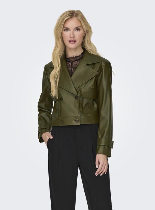 Actual product image Only Fly-Away collar jacket Faux leather jacket (XL)