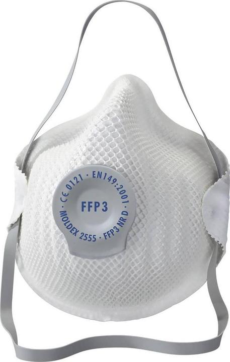 Produktbild Moldex Klassiker 255555 Feinstaubmaske mit Ventil FFP3 D 5 St. DIN EN 149:2001, DIN EN 149:2009. (FFP3 D)