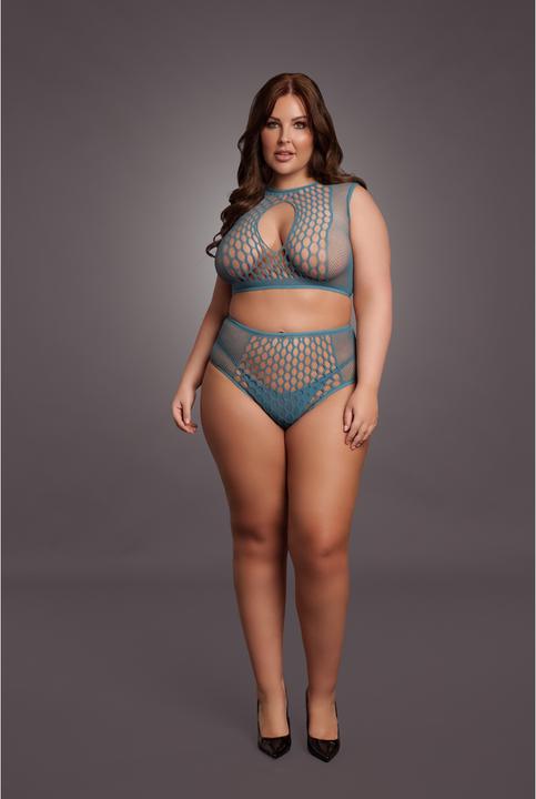 Productafbeelding Le Désir Duo Net Sleutelgat Beha Set - Damesmaat (XL, XXL, 3XL, 4XL)