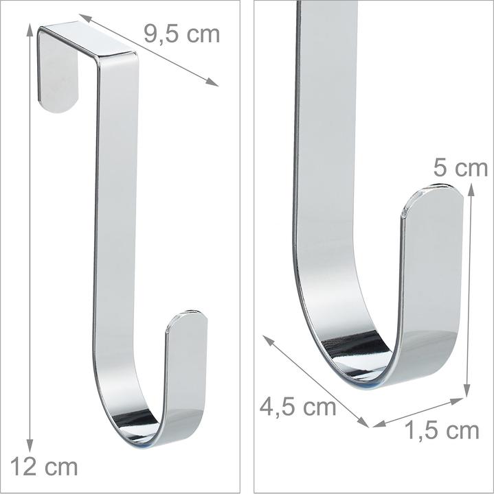 Actual product image Relaxdays Door Hook Set of 5, For Clothes