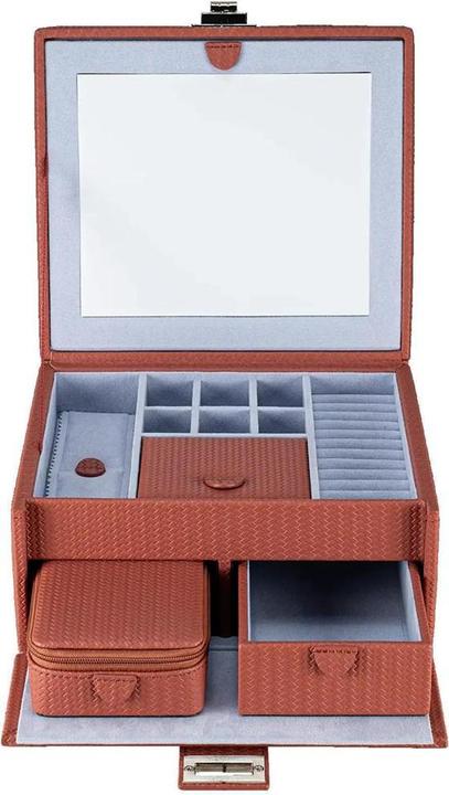Windrose 803948.03 - Schmuckkoffer M mit Einsatz Corbello terrakotta