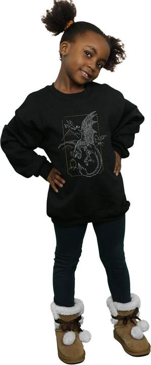 Immagine prodotto Dragon Line Art Felpa Ragazze (152, 158)