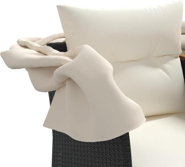 Produktbild VidaXL Gartensofa 2-Sitzer mit Dach und Hockern