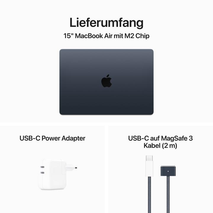 Produktbild Apple MacBook Air – 2023 (15", M2, 8 GB, 512 GB, DE)