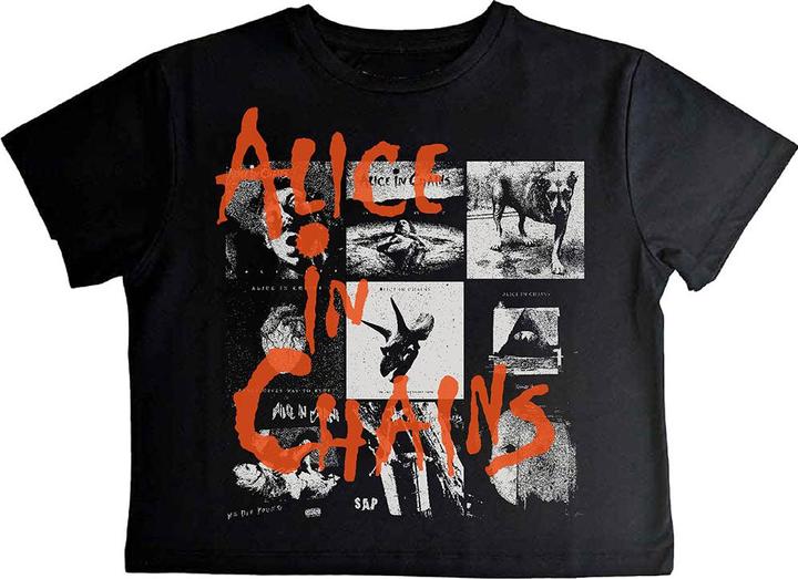 Alice In Chains Albums Montage Crop Top (Girlie)