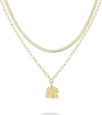 Actual product image Tamaris Elegant Set Of Gold-Plated Necklaces Little Elephant (Stainless steel)