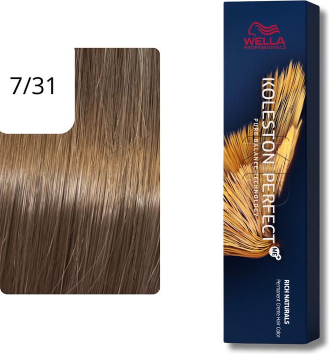 Actual product image Wella Koleston Perfect Me+ (7/31 medium blonde gold-ash)