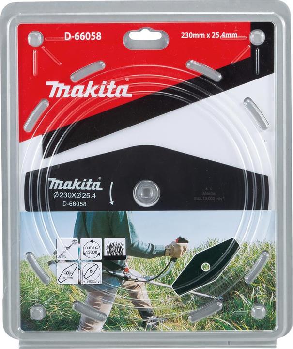 Actual product image Makita D-66058 2-tooth impact blade 230x25 4mm (Lawn mower blades + replacement blades garden machinery)