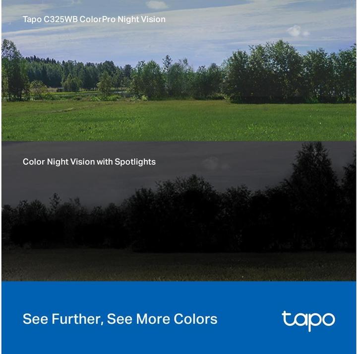 Produktbild TP-Link Tapo C325WB 4MP QHD Outdoor Kamera ColorPro MicroSD (2688 x 1520 Pixel)