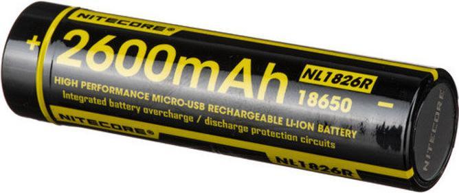 Image du produit Nitecore 18650 Batterie USB 2600mAh NL1826r