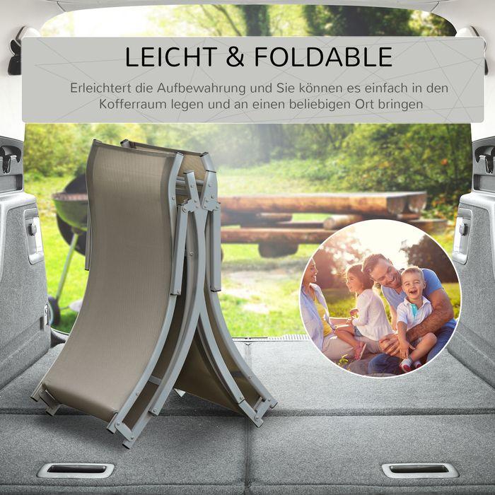 Image du produit Swisshandel24 Set de 2 chaises longues de jardin Bain de soleil en tissu Relax ergonomique Aluminium Texteline (165 cm)