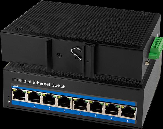 Produktbild LogiLink NS200 Industrieller Fast Ethernet Switch 8-Port 10/100 Mbps Hutschienenmontage (8 Ports)
