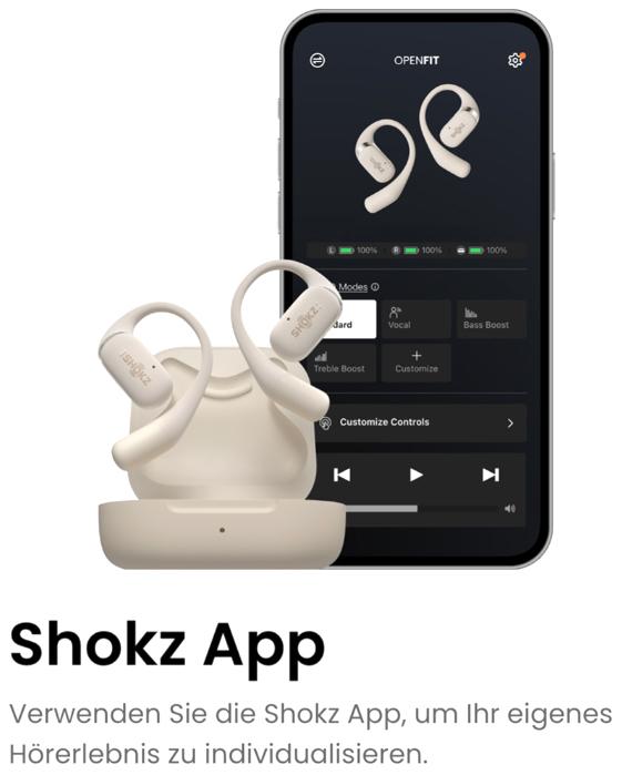 Image du produit Shokz OpenFit (NC, 7 h, Sans fil)