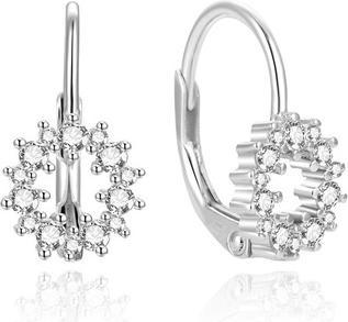 Produktbild Beneto Elegant silver earrings with zircons AGUC2213L (L)