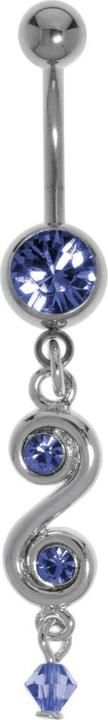 Actual product image Bijouteria Bellypiercing (Plexiglass, Surgical steel 316L, Crystal, Brass rhodium plated)