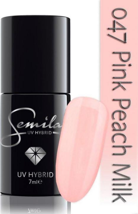 Actual product image Semilac 047 Pink Peach Milk 7ml (Pink Peach Milk, UV gel varnish)