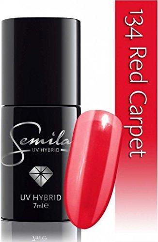 Actual product image Semilac UV hybrid gel polish 134 Red Carpet 7ml (134 Red Carpet, UV gel varnish)