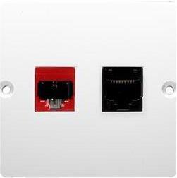 Immagine prodotto Kontakt Presa per computer Simon RJ45 cat.5e + presa telefonica RJ12 (0.03 m)