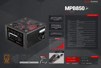 Produktbild Mars Gaming MPB850 Power Supply ATX 850W (850 W)