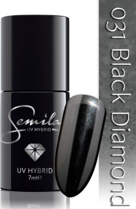 Actual product image Semilac 031 Black Diamond 7ml (031 Black Diamond, UV gel varnish)