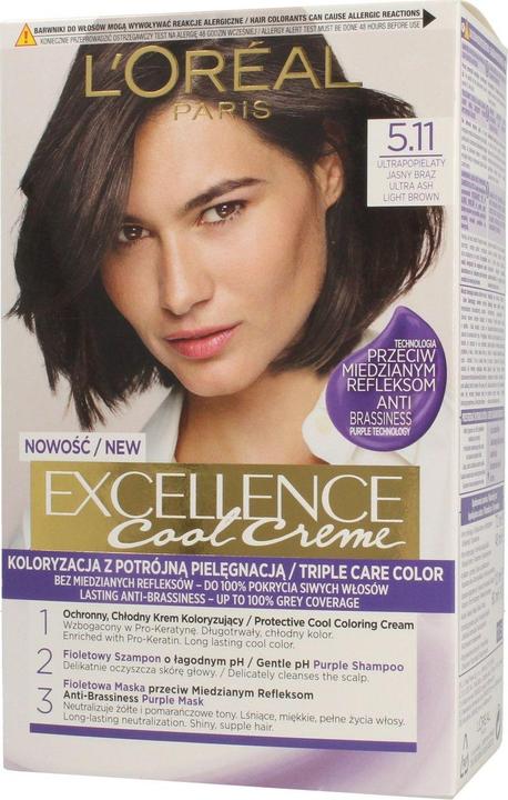 L'Oréal Paris L'Oreal Professionnel hair coloring cream Exellence 5.11 Ultra Ashen light brown (5.11 Ultra Ashen light brown)
