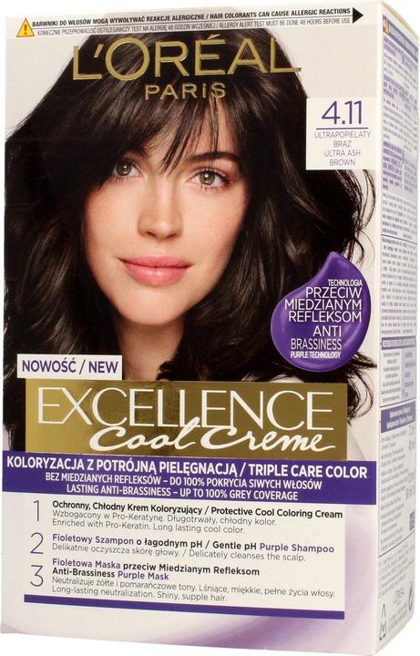 L'Oréal Paris L'Oreal Professionnel Hair Coloring Cream Exellence 4.11 Ultra Ash Brown (4.11 Ultra Ash Brown)