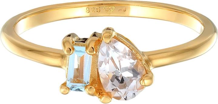 Image du produit Elli PREMIUM Bague Topaze goutte élégante 925 argent (54, Argent 925)