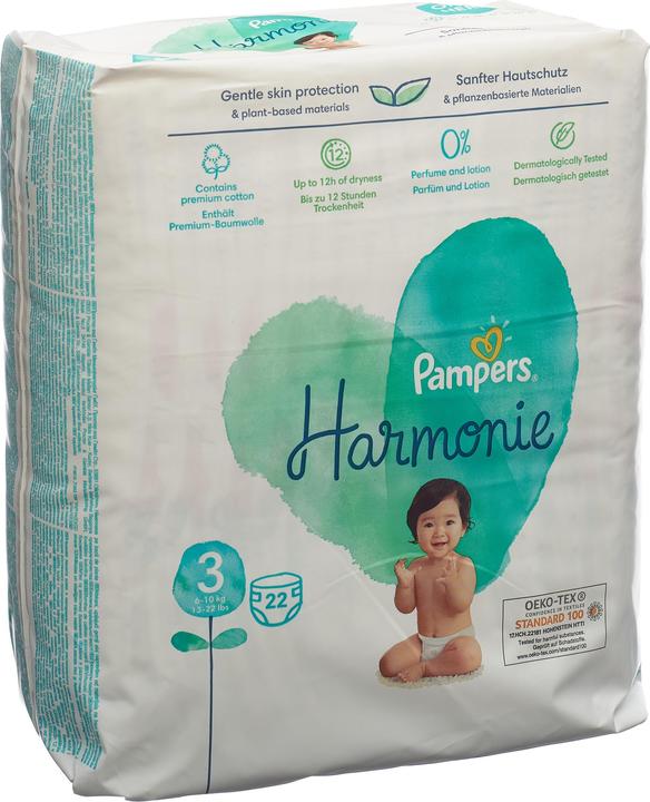 Produktbild Pampers Harmonie (Gr. 3, Tragepack, 22 Stück)