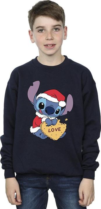 Actual product image Disney Boys Lilo And Stitch Christmas Love Biscuit Sweatshirt (140, 146)
